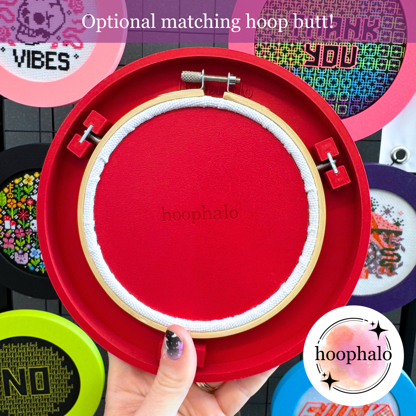 Dark Red Embroidery Hoop Frame