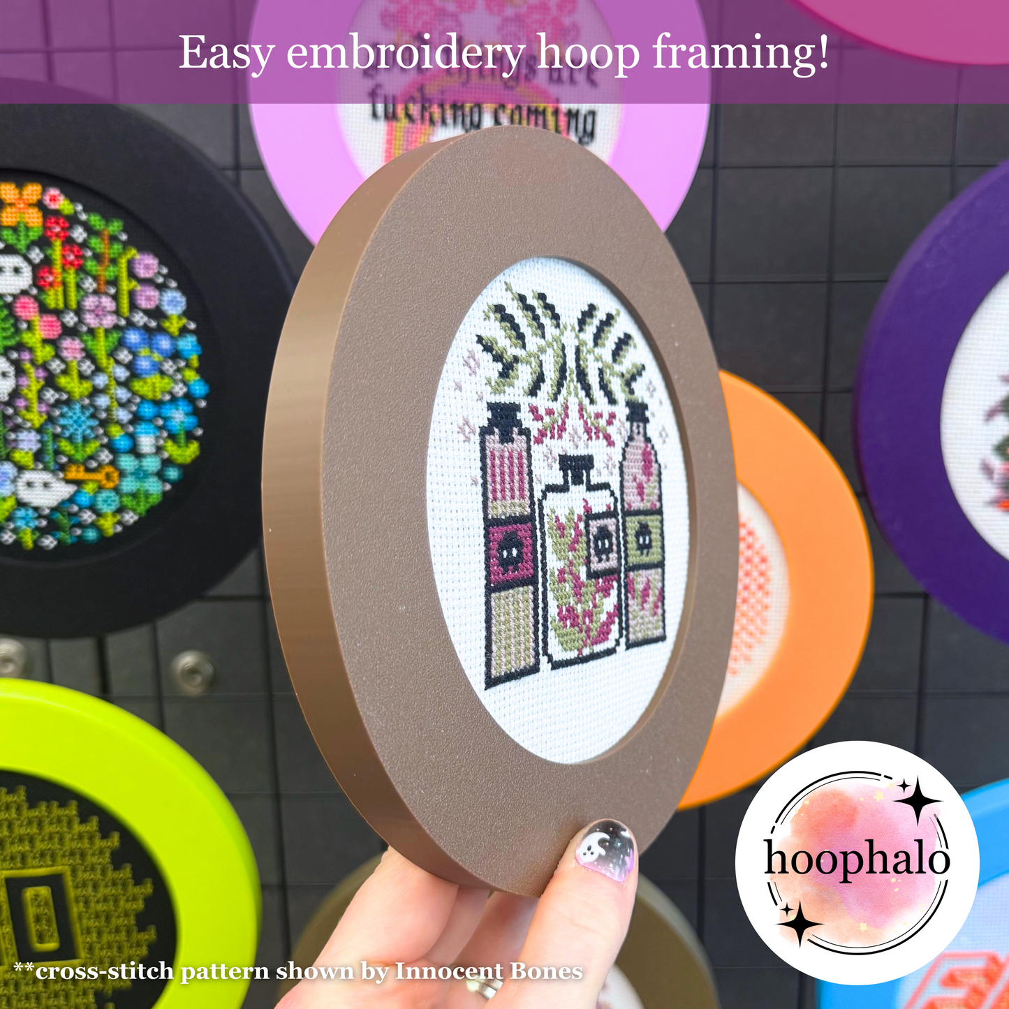 Ash Brown Embroidery Hoop Frame