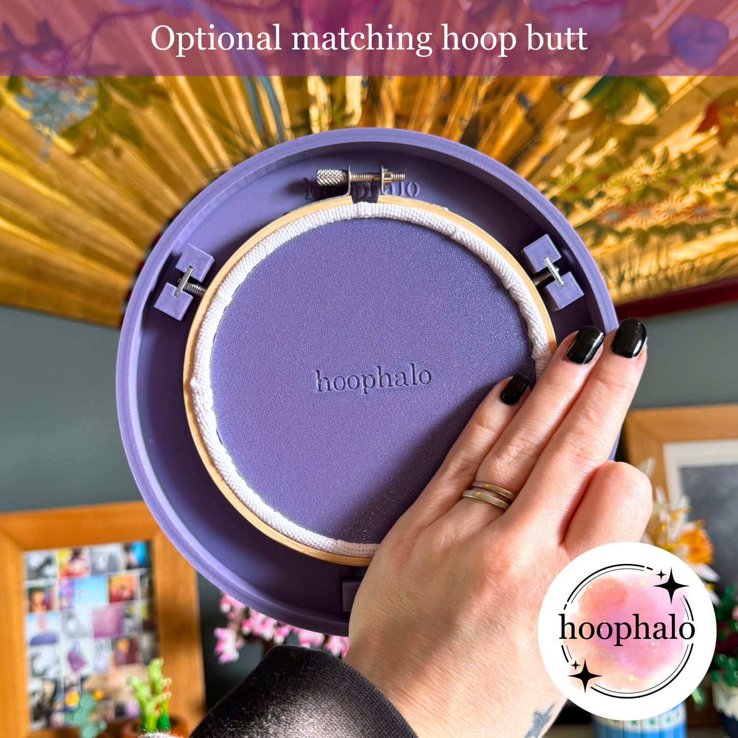 Lavender Purple Embroidery Hoop Frame