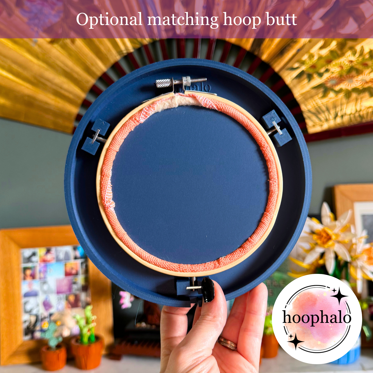 Navy Blue Embroidery Hoop Frame