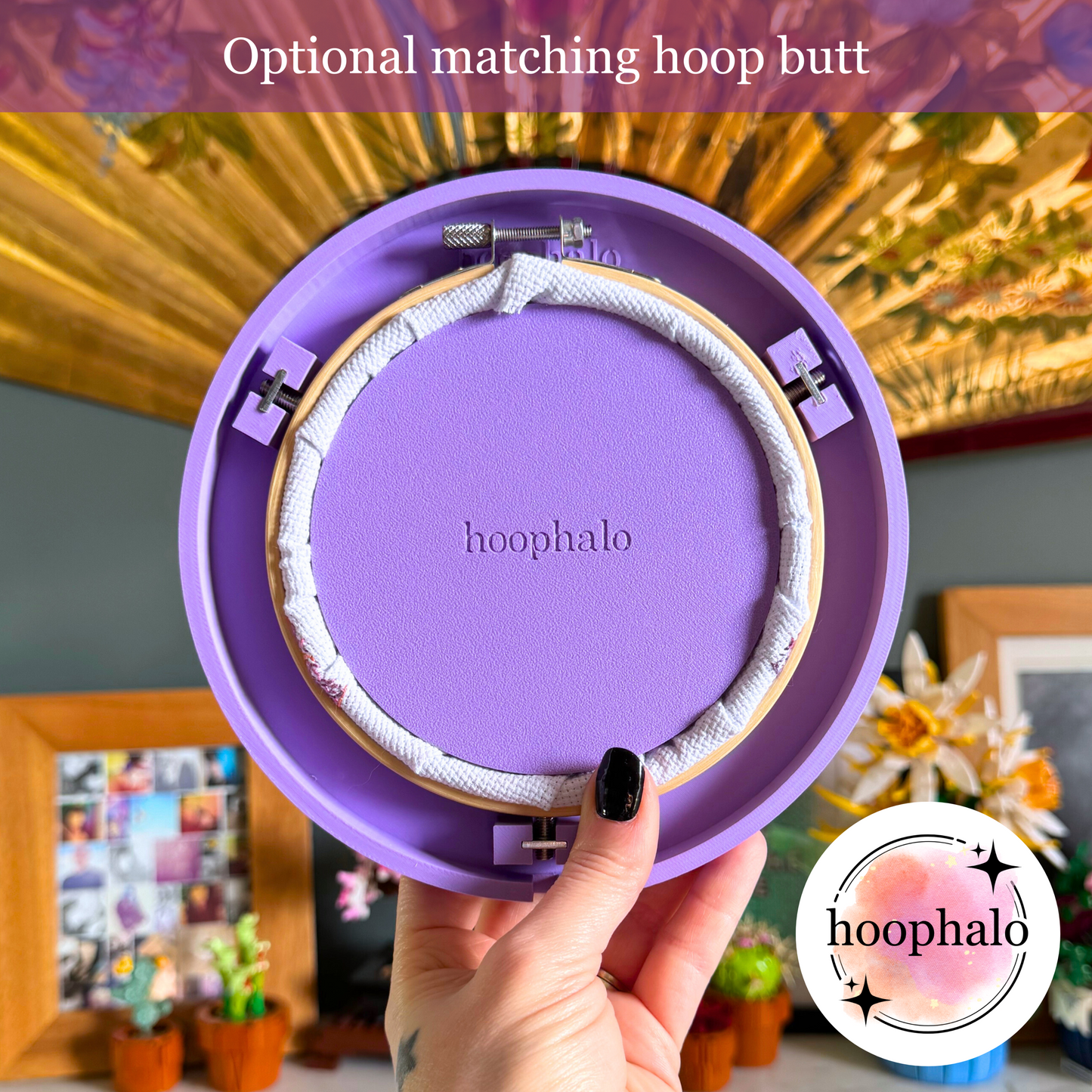 Pastel Purple Embroidery Hoop Frame