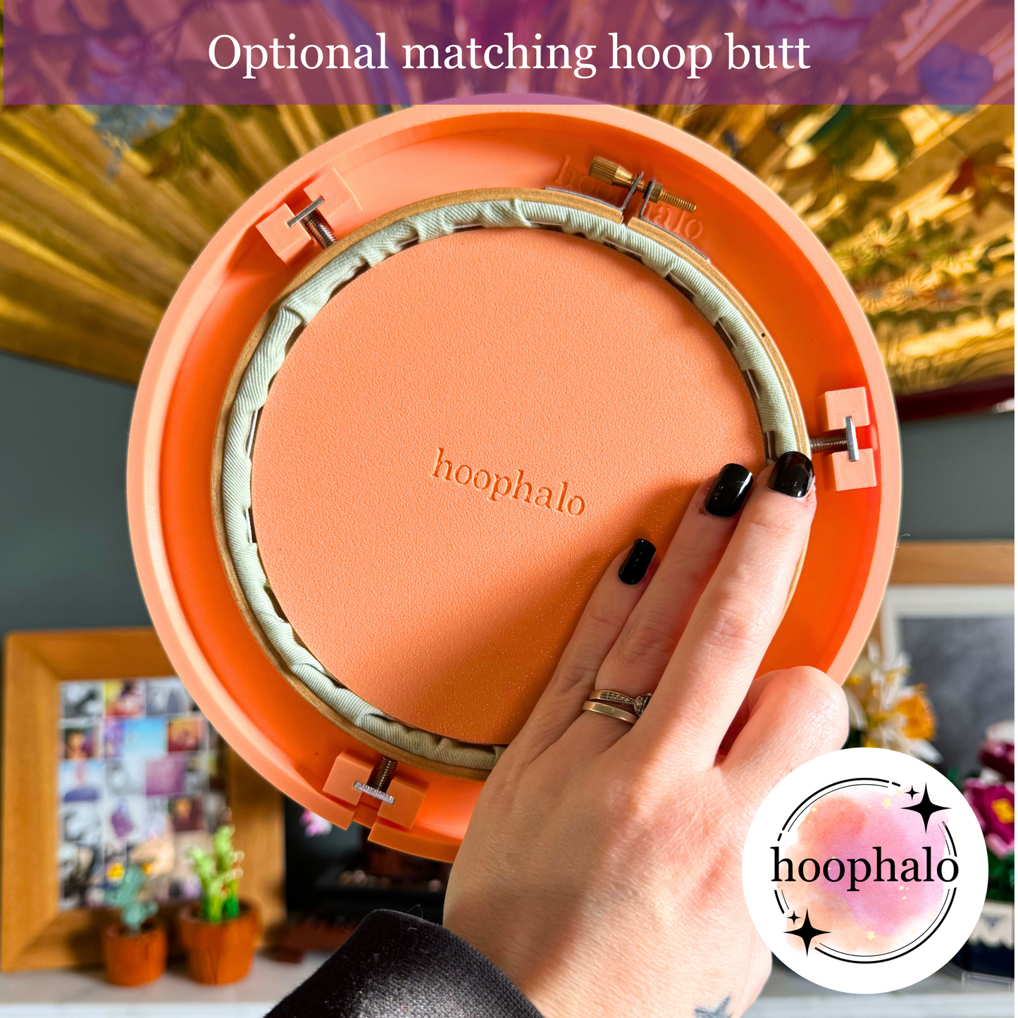 Peach Embroidery Hoop Frame