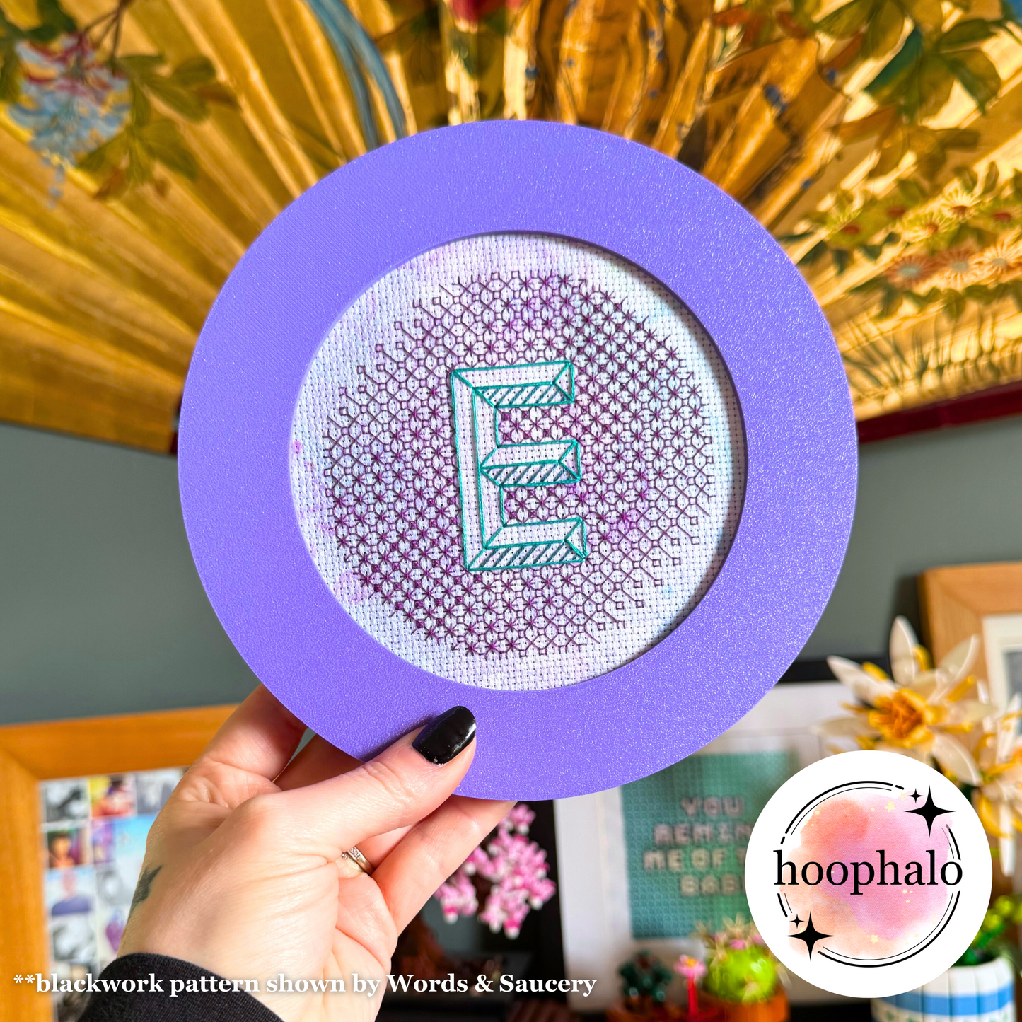 Purple Embroidery Hoop Frame