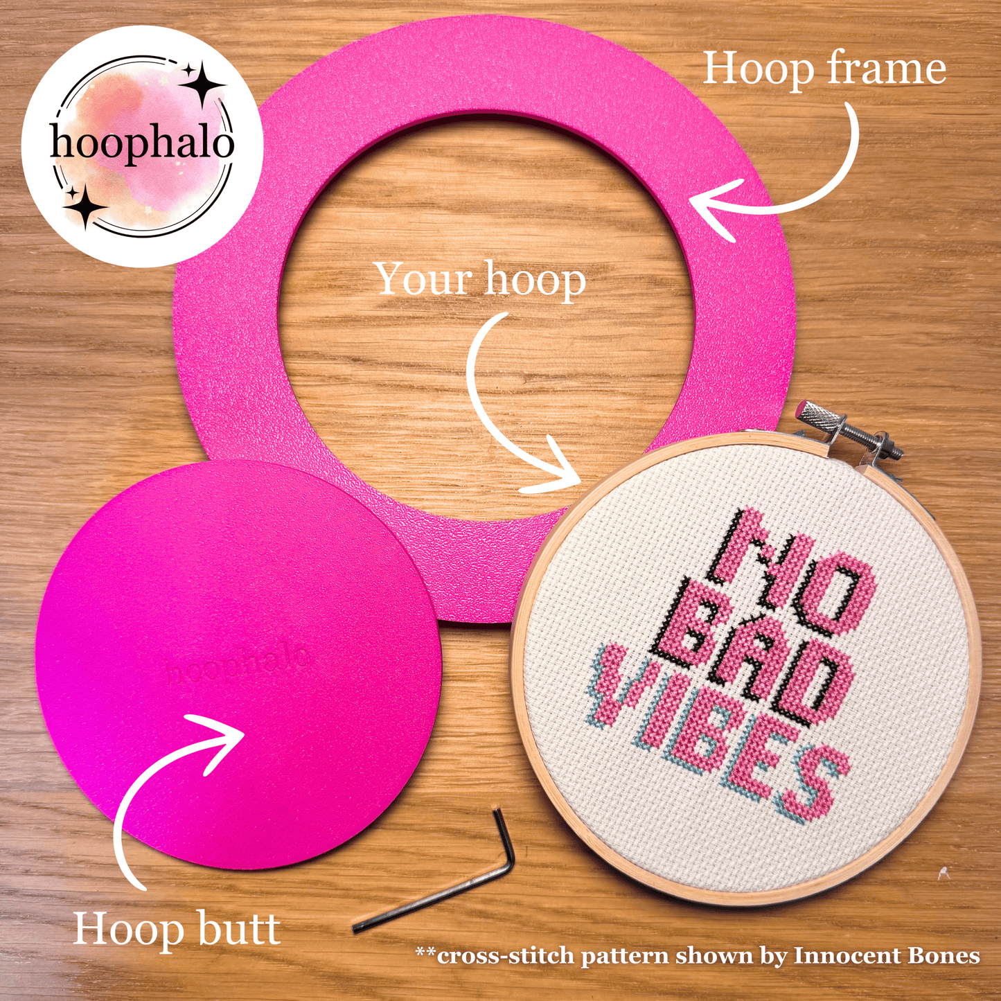 Lavender Purple Embroidery Hoop Frame