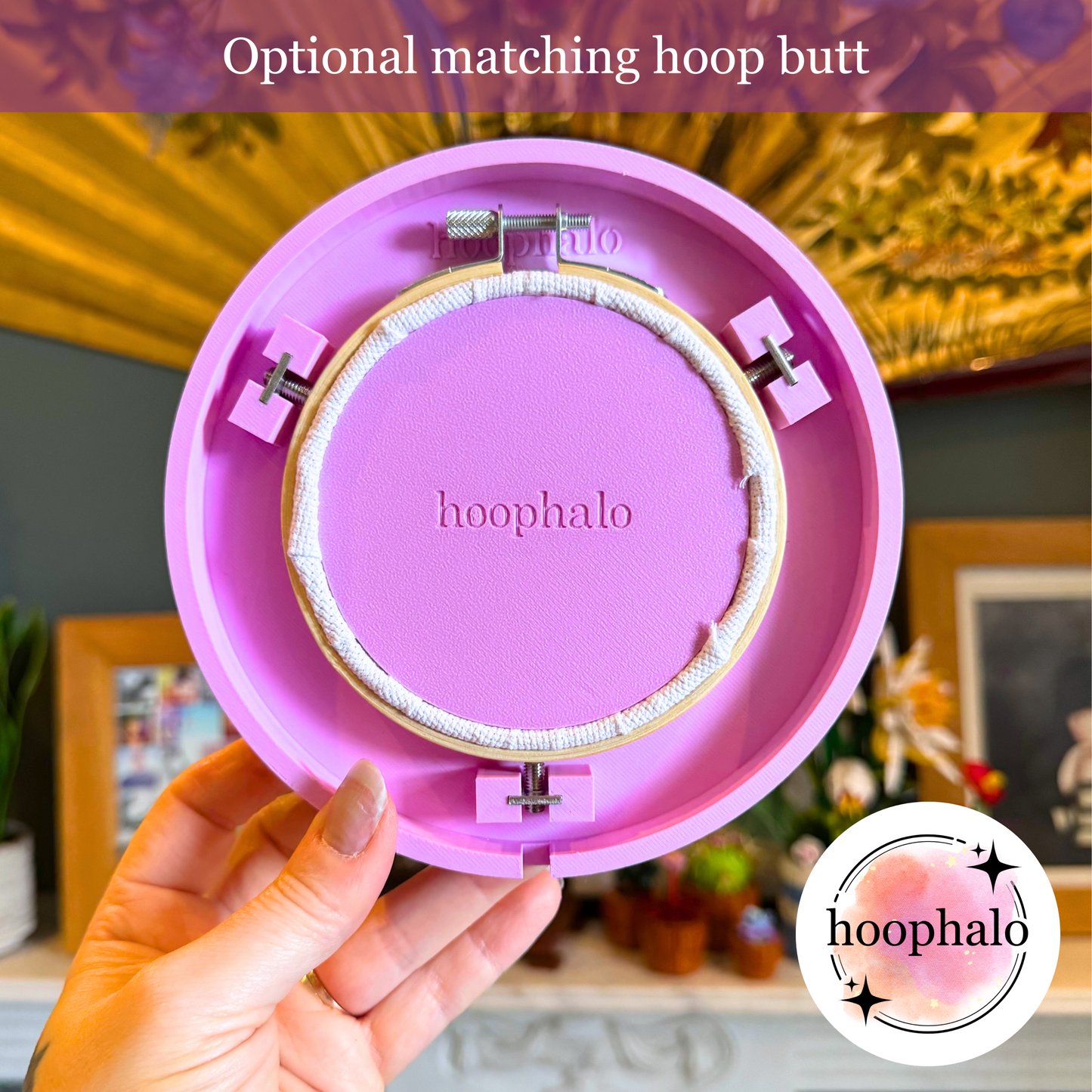 Lilac Purple Embroidery Hoop Frame