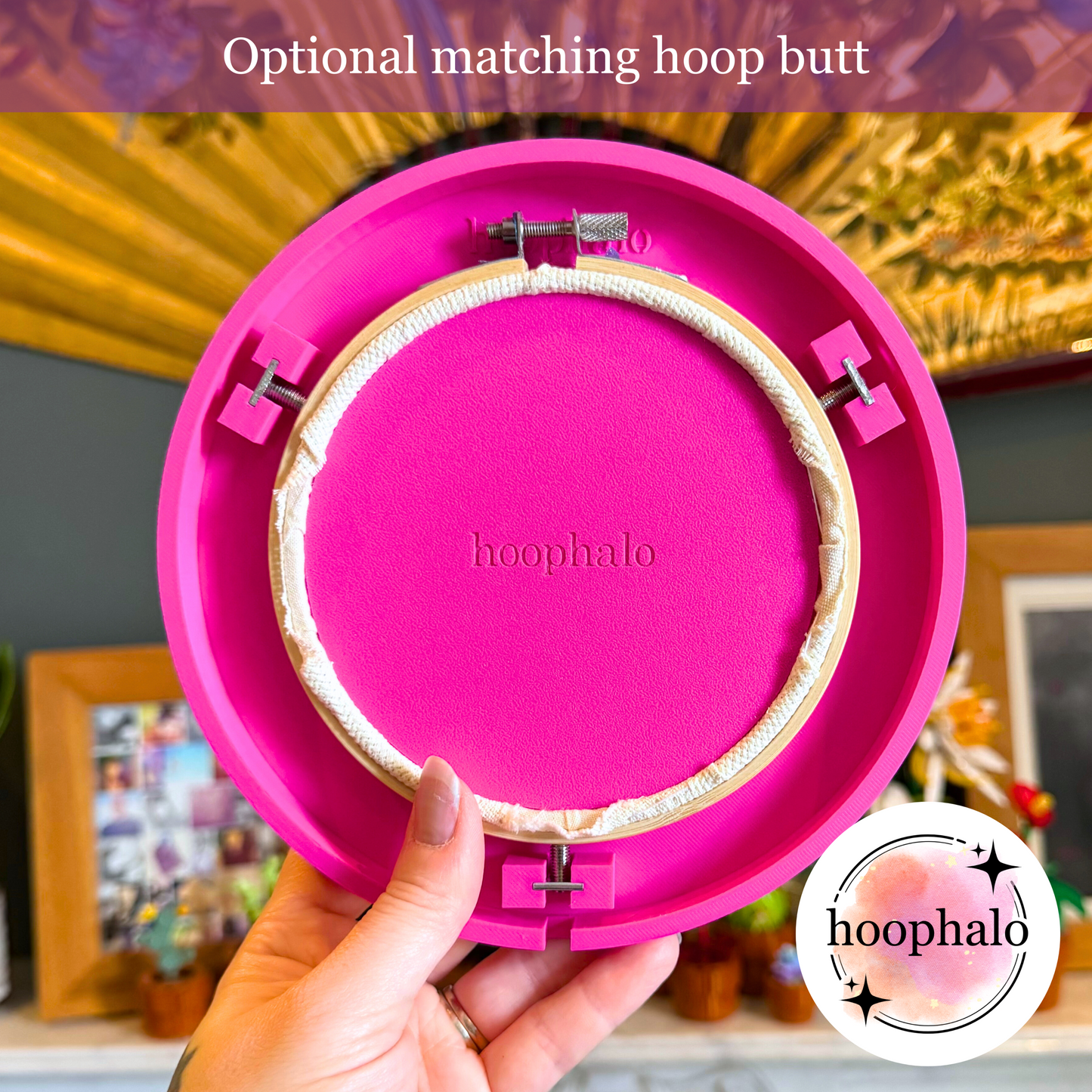 Magenta Pink Embroidery Hoop Frame