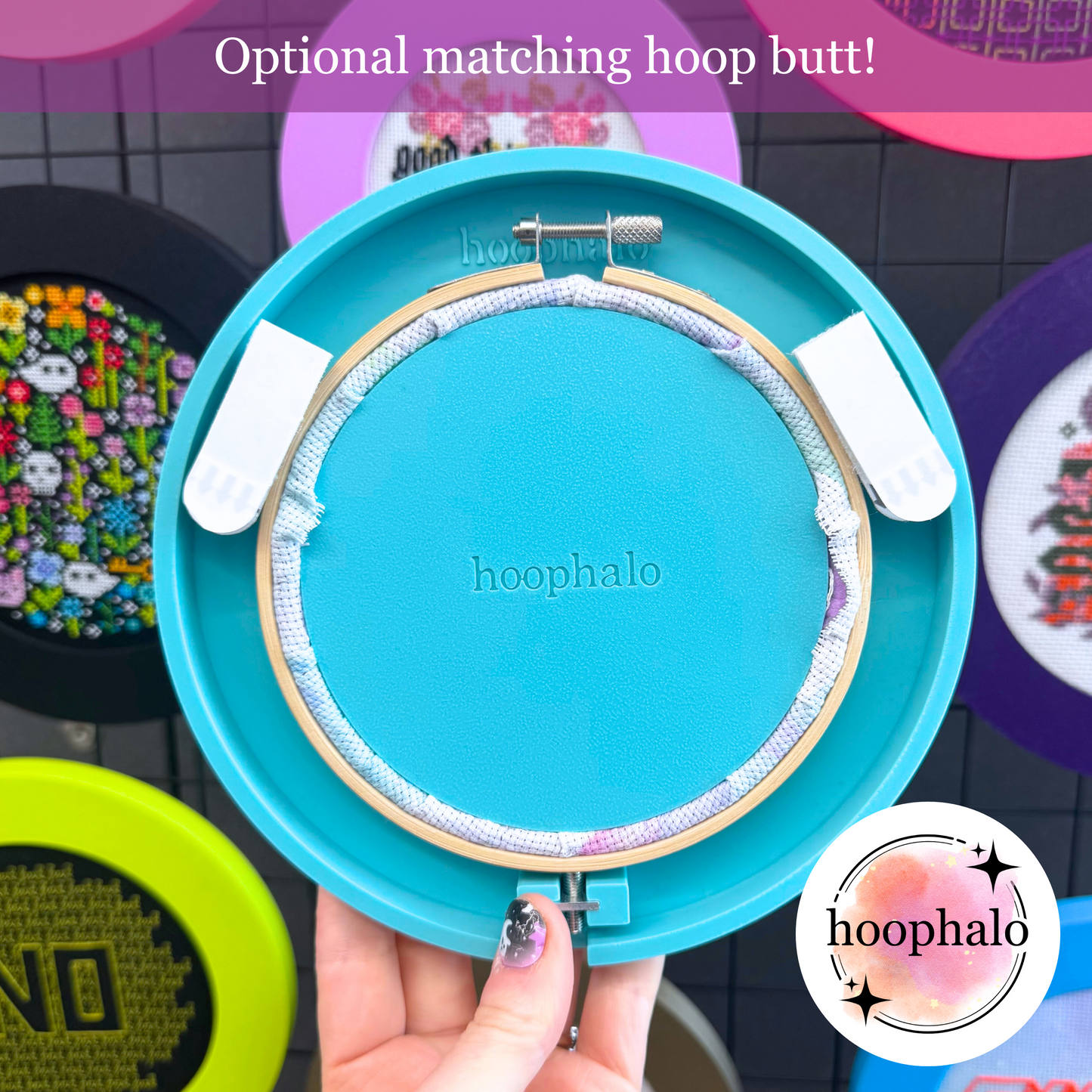 Light Teal Embroidery Hoop Frame