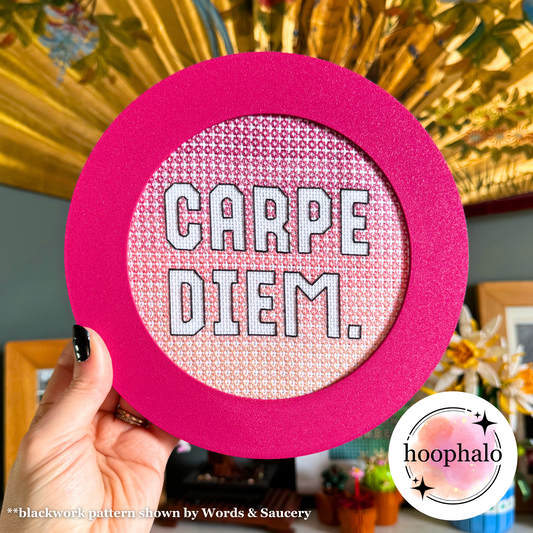 Raspberry Pink / Plum Embroidery Hoop Frame