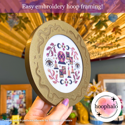 6" Snake Pattern Witchy Hoop Frame