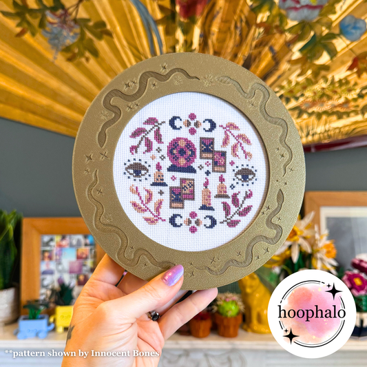 6" Snake Pattern Witchy Hoop Frame