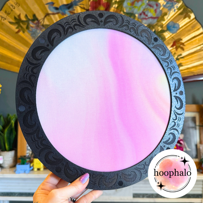 10" Gothic Pattern Black Hoop Frame
