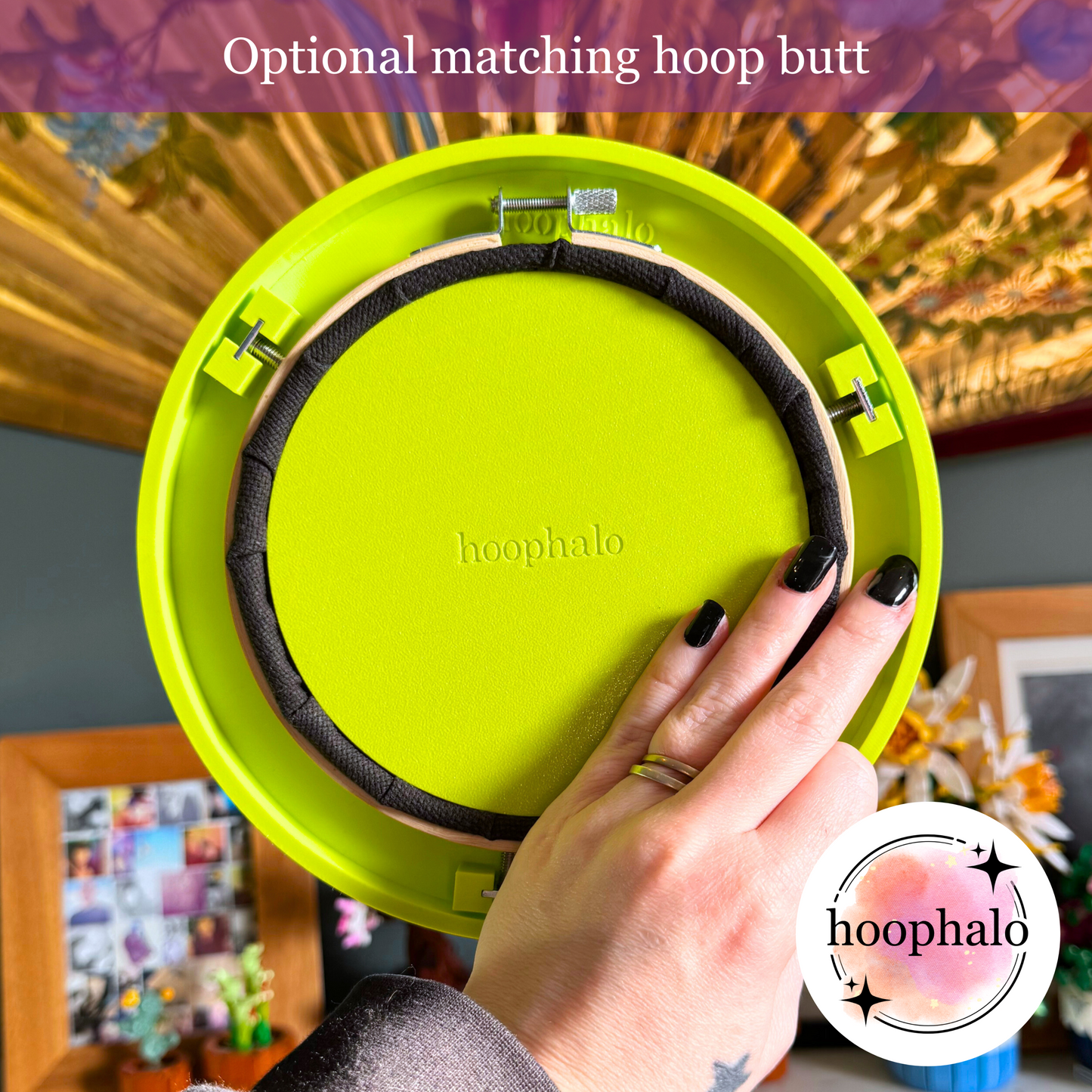 Neon Green Embroidery Hoop Frame