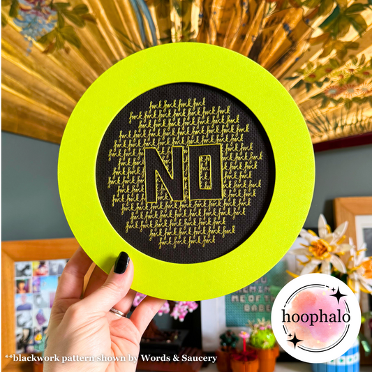 Neon Green Embroidery Hoop Frame