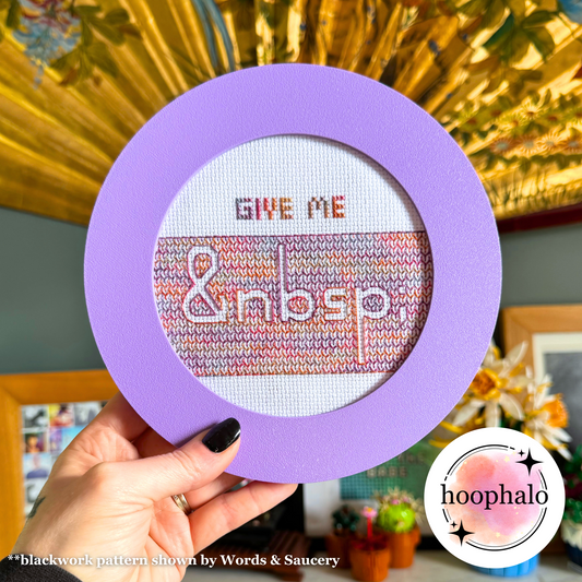 Pastel Purple Embroidery Hoop Frame