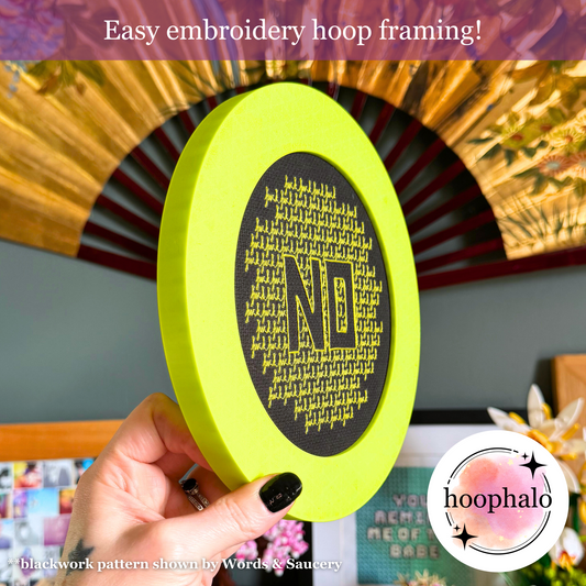 Neon Green Embroidery Hoop Frame
