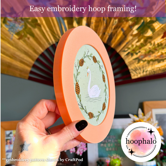 Peach Embroidery Hoop Frame