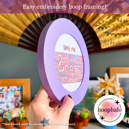 Pastel Purple Embroidery Hoop Frame