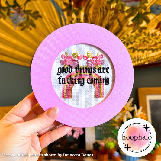 Lilac Purple Embroidery Hoop Frame
