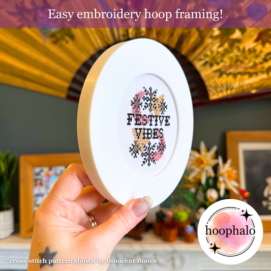 White Embroidery Hoop Frame