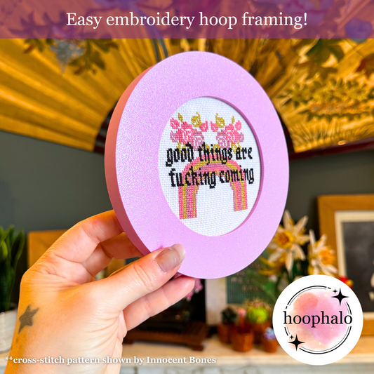 Lilac Purple Embroidery Hoop Frame
