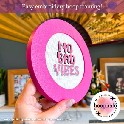 Magenta Pink Embroidery Hoop Frame